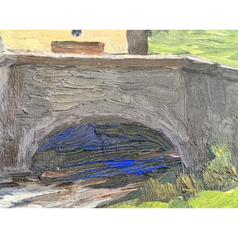 Fernand PONTHIER (1885-1952): « Boerderij in Ardenne » schilderij olie op doek