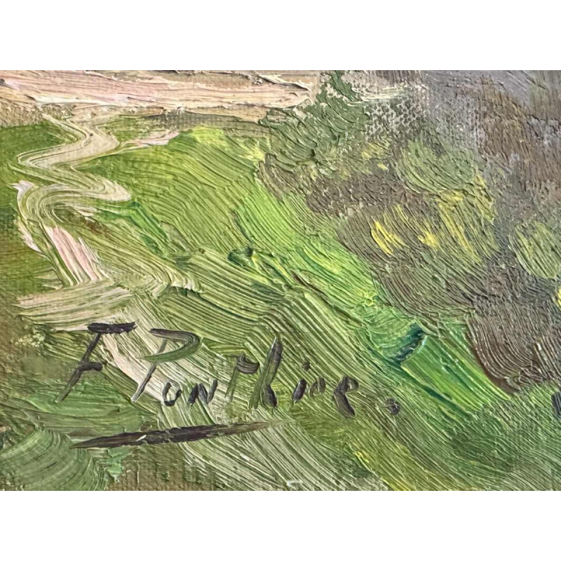Fernand PONTHIER (1885-1952): "Farm in Ardenne » painting oil on canvas