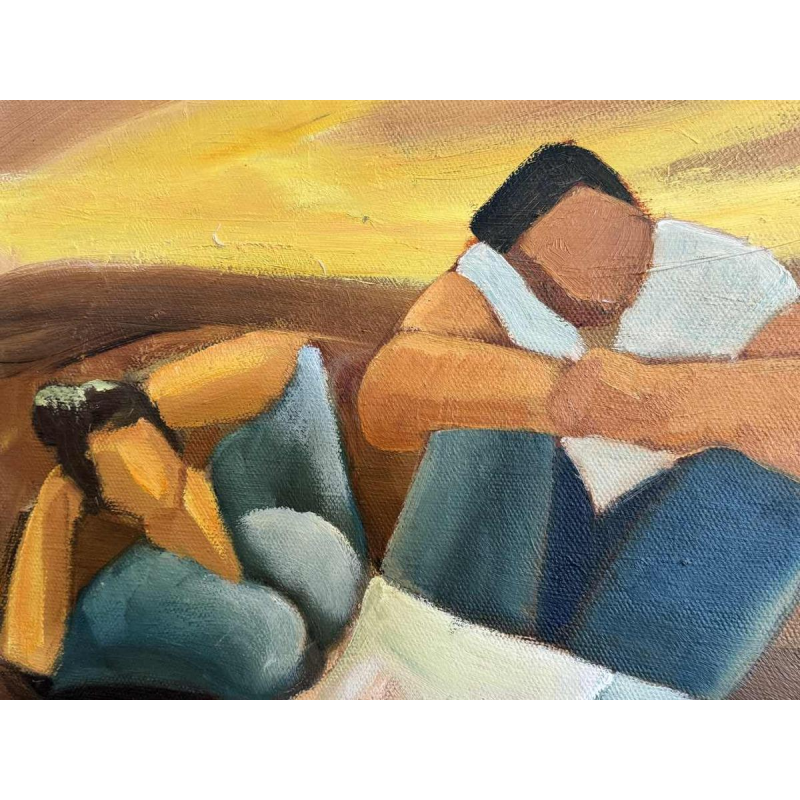 Milo DARDENNE : « Larrache des pommes de terre » peinture huile sur toile