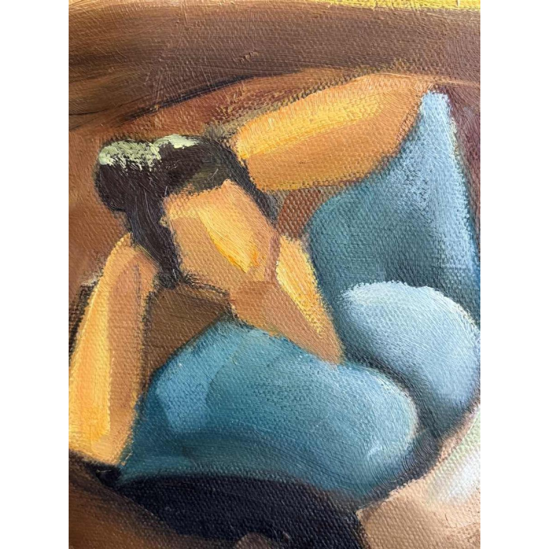 Milo DARDENNE : « Larrache des pommes de terre » peinture huile sur toile