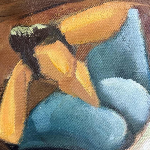 Milo DARDENNE : « Het rooien van de aardappelen » schilderij olie op doek