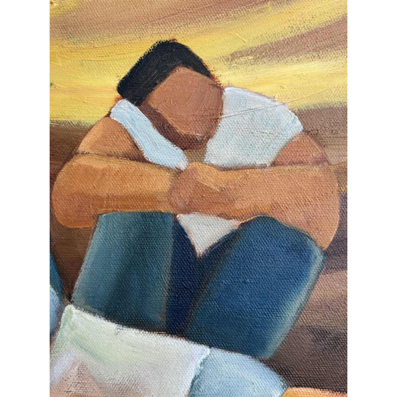 Milo DARDENNE : « Larrache des pommes de terre » peinture huile sur toile