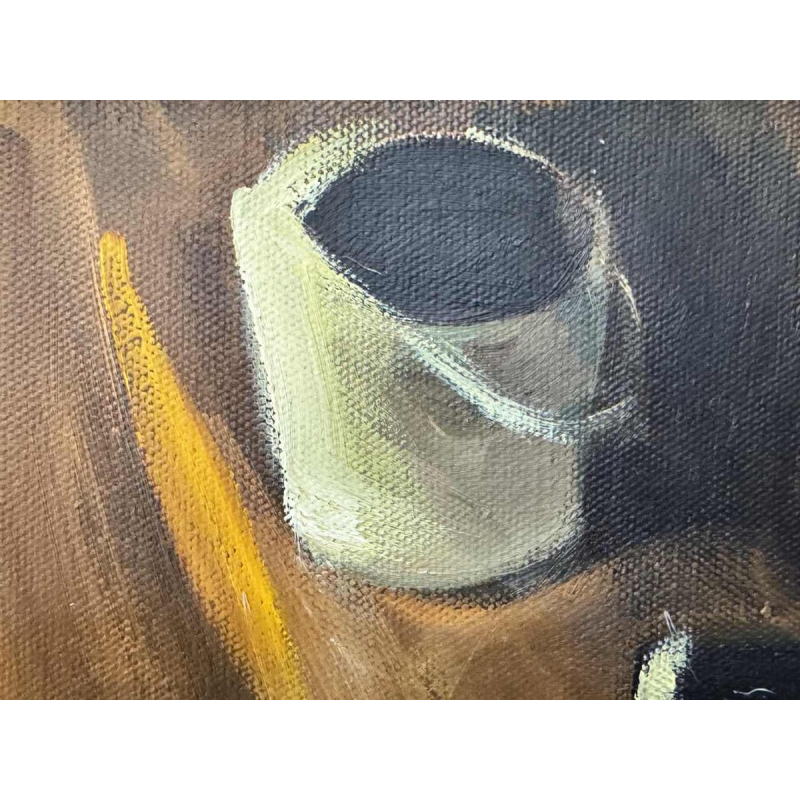 Milo DARDENNE : « Larrache des pommes de terre » peinture huile sur toile