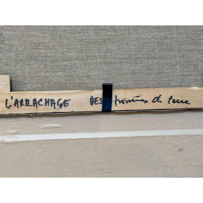 Milo DARDENNE : « Larrache des pommes de terre » peinture huile sur toile