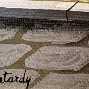 Marie-Louise BATARDY « Rue du beau monde » peinture huile sur toile, ca 1980