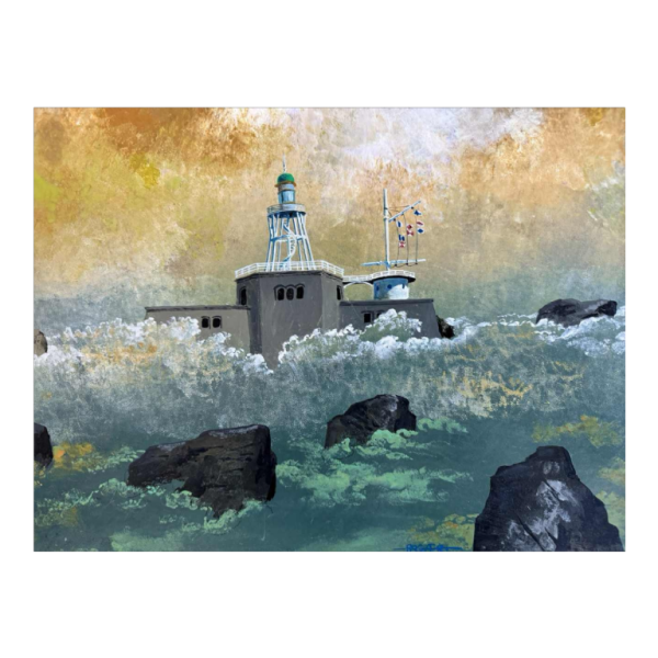 Gaston BOGAERT : «Storm » painting oil on panel