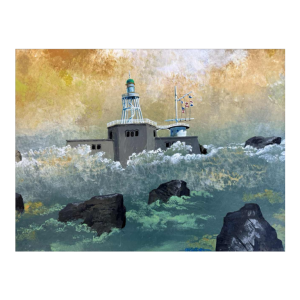 Gaston BOGAERT : « Storm » schilderij olie op paneel