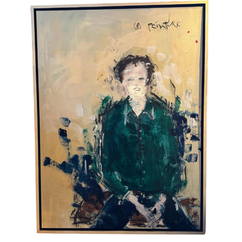 Pierre DEVREUX « La peinture » tableau huile sur toile
