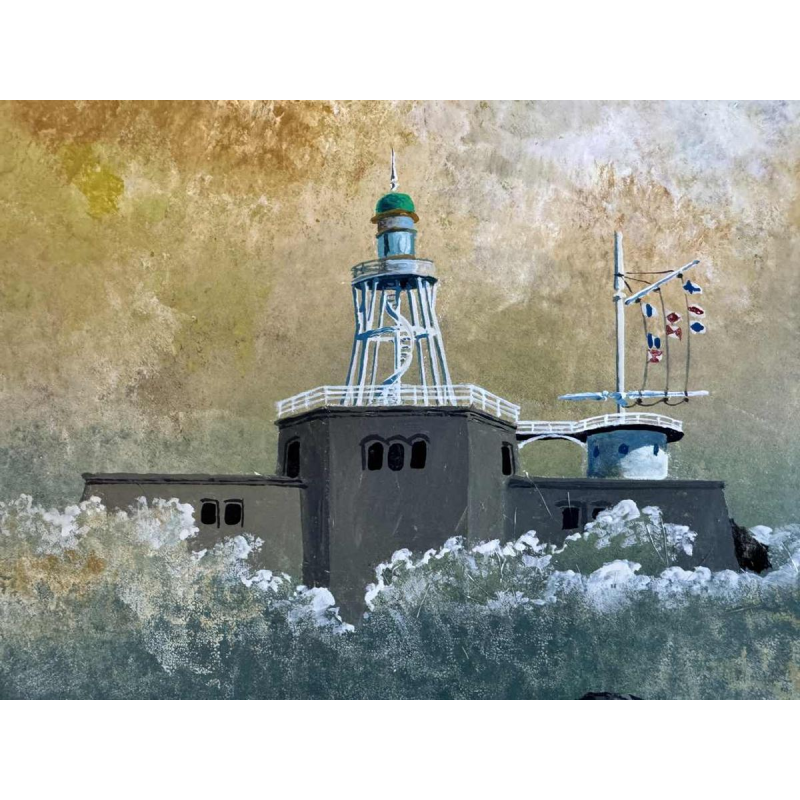 Gaston BOGAERT « Tempête» peinture huile sur panneau