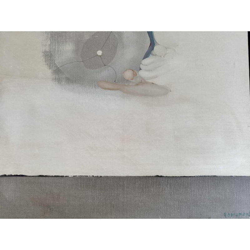 André SPRUMONT « Dans l’attente de l’Aube I » abstract painting oil on canvas