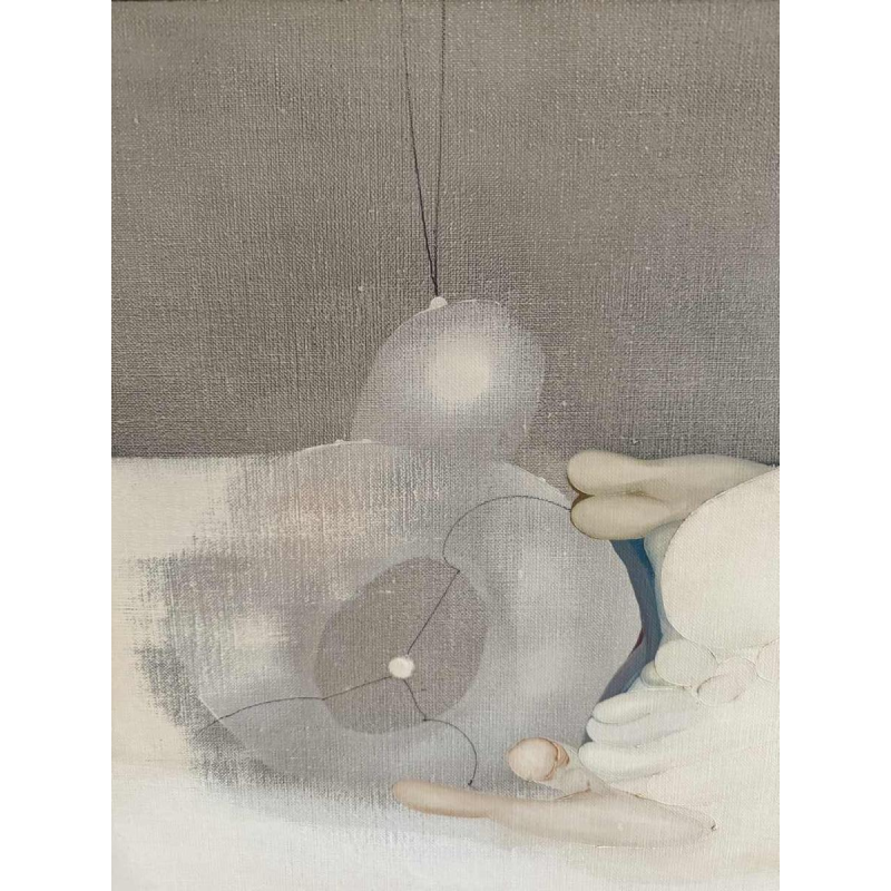 André SPRUMONT « Dans l’attente de l’Aube I » abstract painting oil on canvas