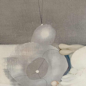 André SPRUMONT « Dans l’attente de l’Aube I » abstract painting oil on canvas