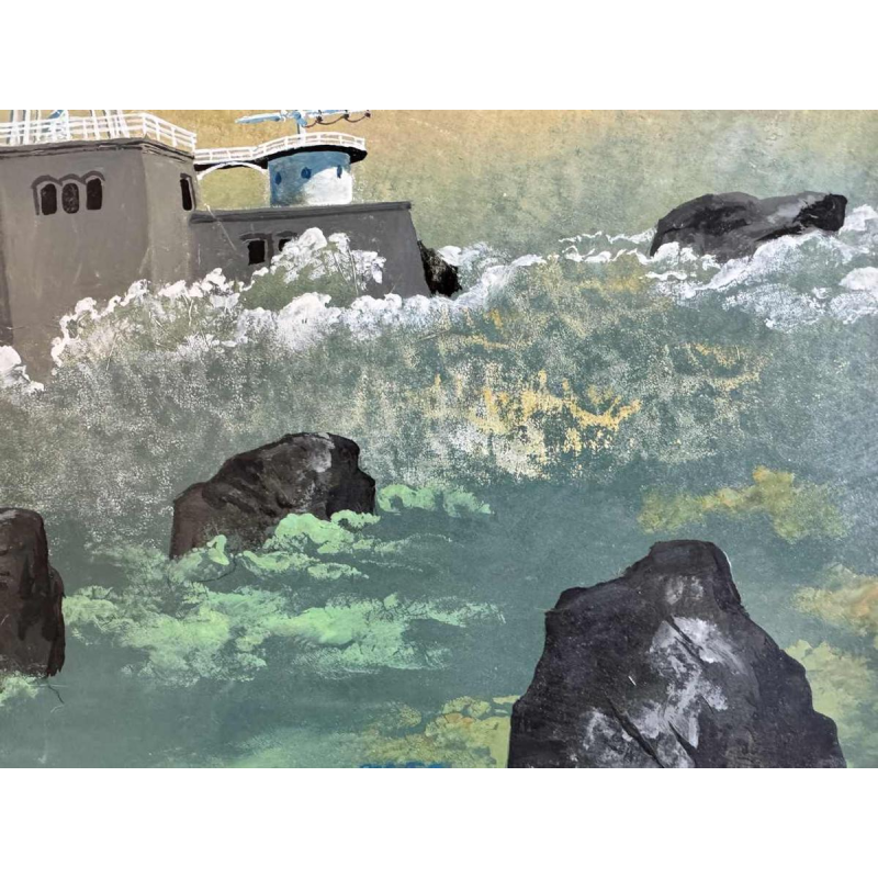 Gaston BOGAERT « Tempête» peinture huile sur panneau