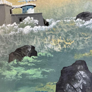 Gaston BOGAERT « Tempête» peinture huile sur panneau