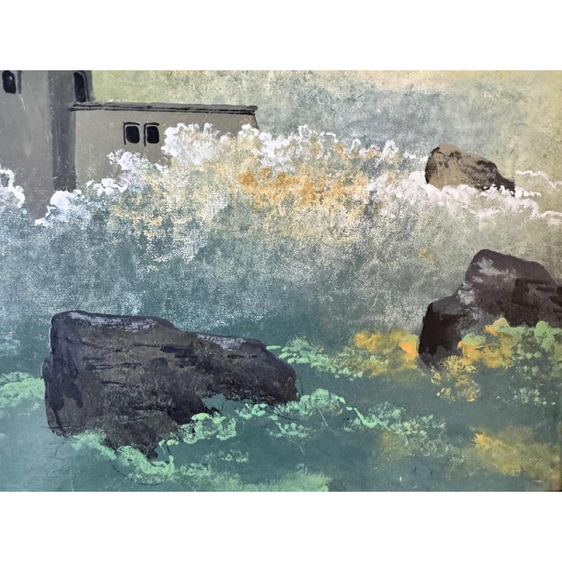 Gaston BOGAERT : « Storm » schilderij olie op paneel