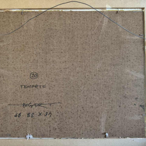 Gaston BOGAERT « Tempête» peinture huile sur panneau