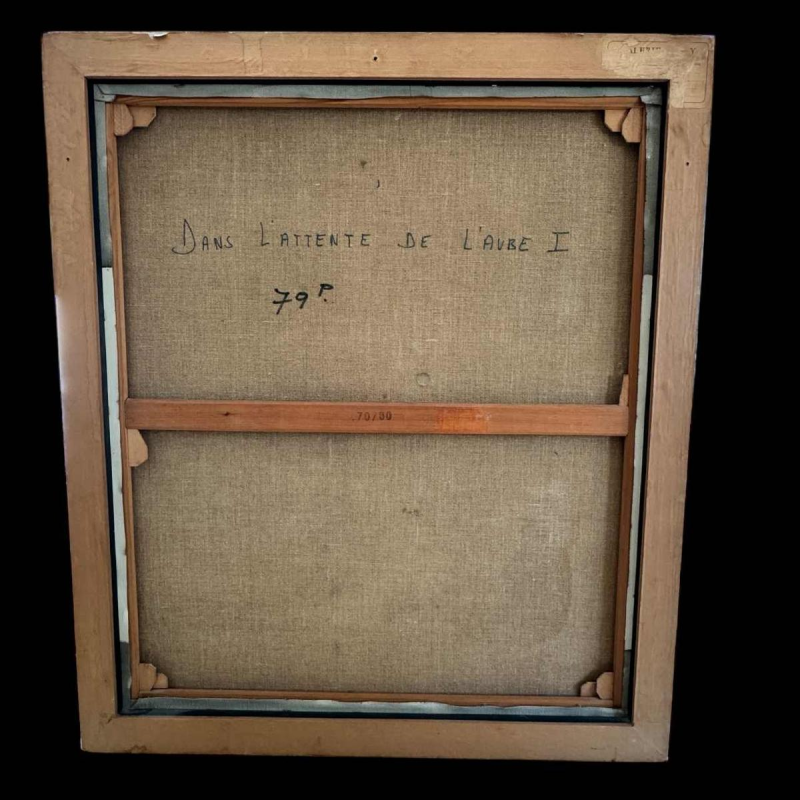 André SPRUMONT « Dans l’attente de l’Aube I » abstracte verf olieverf op doek