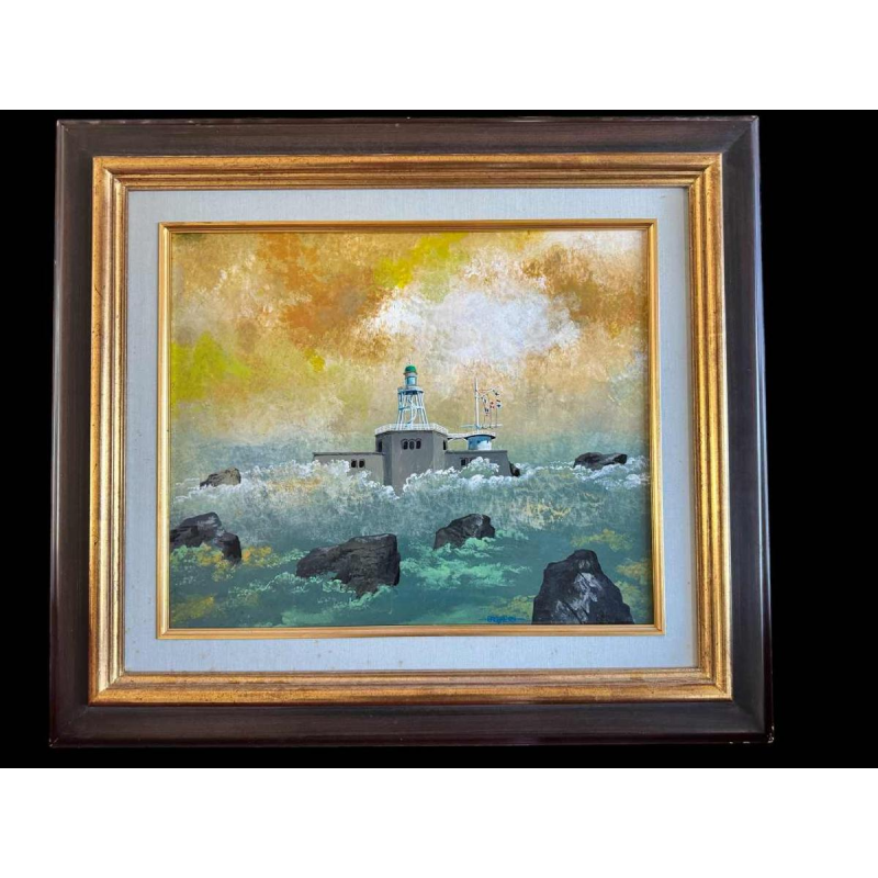 Gaston BOGAERT « Tempête» peinture huile sur panneau