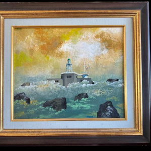 Gaston BOGAERT « Tempête» peinture huile sur panneau