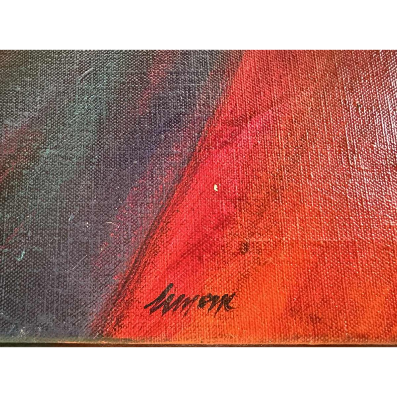 Simone TOUSSAINT « Le trophée » 80x70 cm schilderij oiie op doek