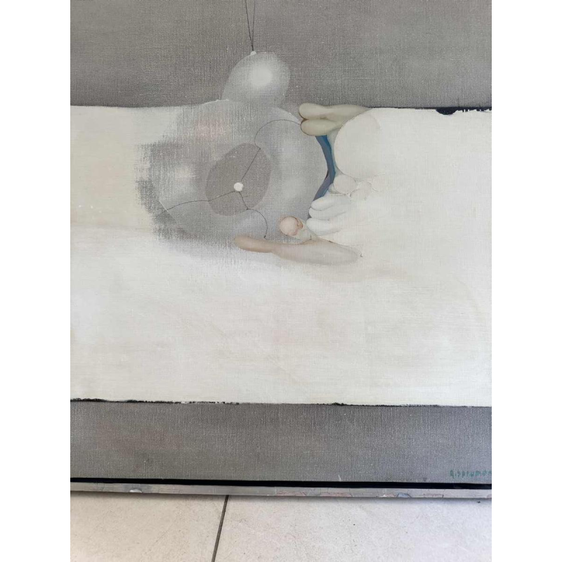 André SPRUMONT « Dans l’attente de l’Aube I » abstracte verf olieverf op doek