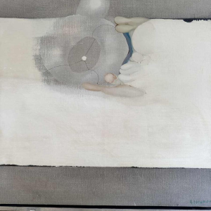 André SPRUMONT « Dans l’attente de l’Aube I » abstracte verf olieverf op doek