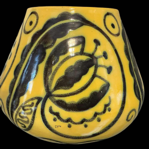 Louis RANDOUR voor Saint-Ghislain, Art Deco aardewerk vaas, circa 1930