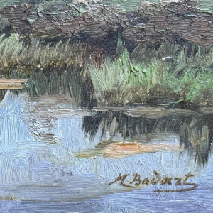 Henri BODART ‘Château on the banks of a river - the Meuse ?’ painting oil on canvas