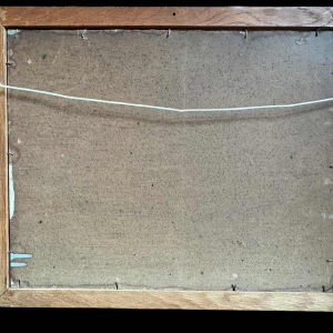 Henri BODART «Château en bord de cours deau - la Meuse ? » tableau huile sur toile