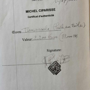 Michel Ciparisse « la transversale » peinture acrylique sur toile, 2003