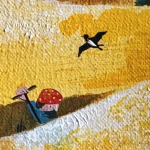 Marie-Louise BATARDY « The harvest » painting oil on canvas