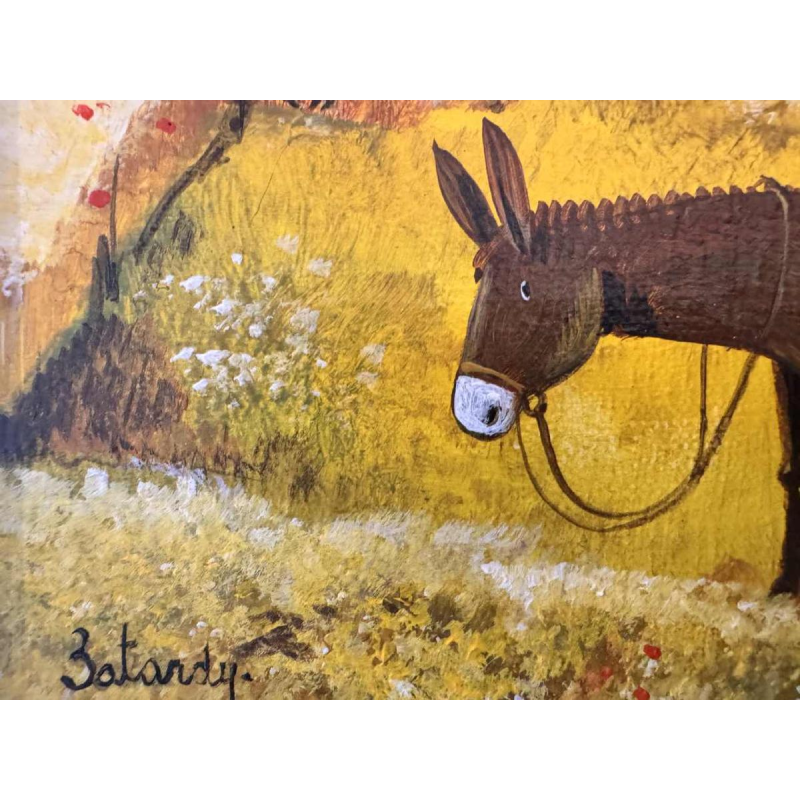 Marie-Louise BATARDY « La fenaison » peinture huile sur toile