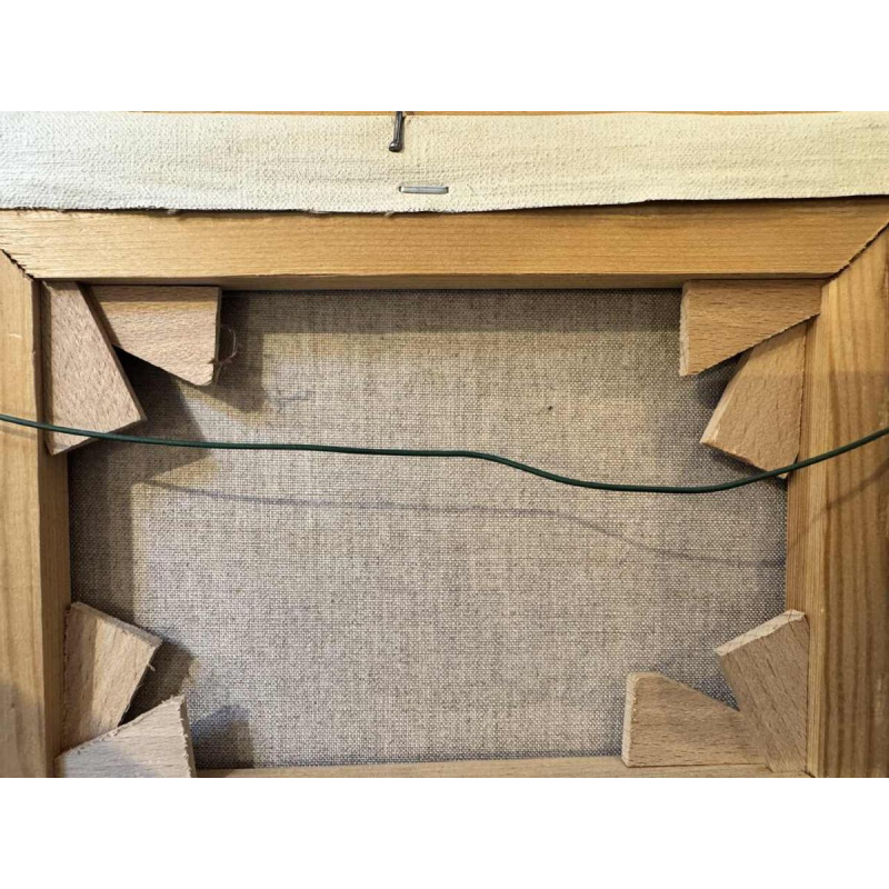 Marie-Louise BATARDY « Het hooien » schilderij olie op doek