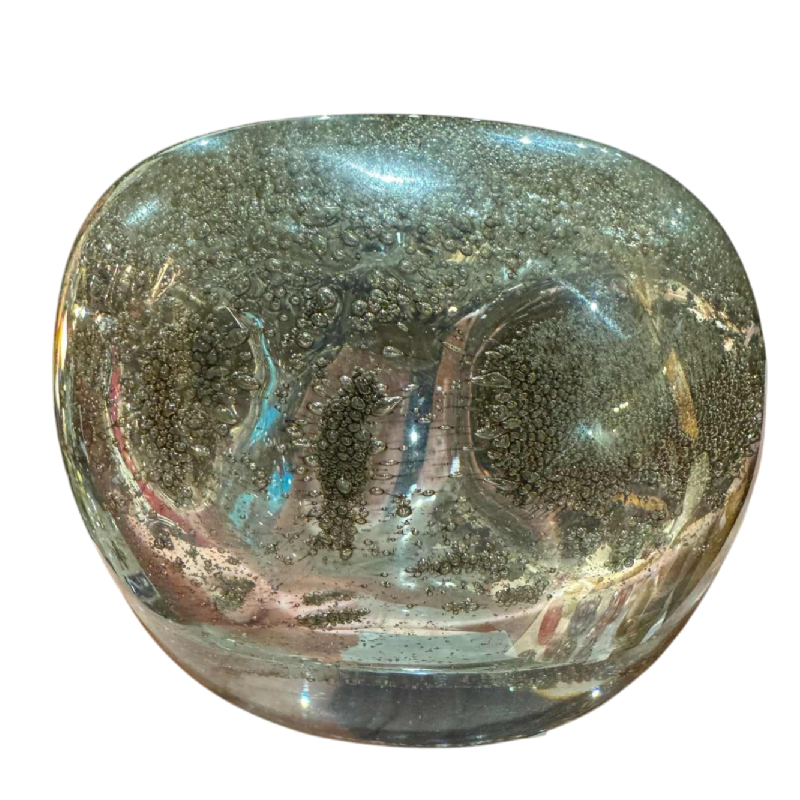 Henri NAVARRE, vase en verre épais