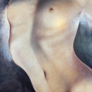 Nicolas BINSFELD " De schone slaapster naakt " acrylschilderij op doek