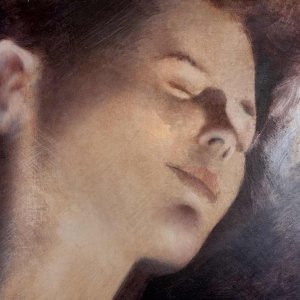 Nicolas BINSFELD « La belle endormie nue » peinture acrylique sur toile