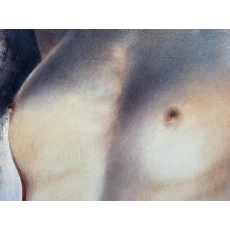 Nicolas BINSFELD "The sleeping beauty naked" painting acrylic on canvas