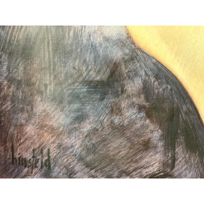 Nicolas BINSFELD " De schone slaapster naakt " acrylschilderij op doek