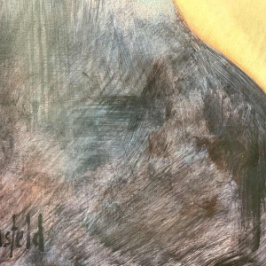 Nicolas BINSFELD " De schone slaapster naakt " acrylschilderij op doek