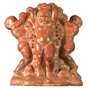 Joseph Witterwulghe " Abondance & Putti ", sculpture Art Deco terre cuite, 1925