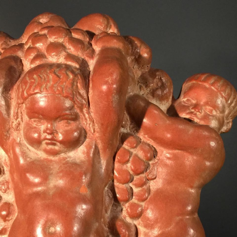 Joseph Witterwulghe "Abundance & Putti", Art Deco terracotta sculpture, 1925