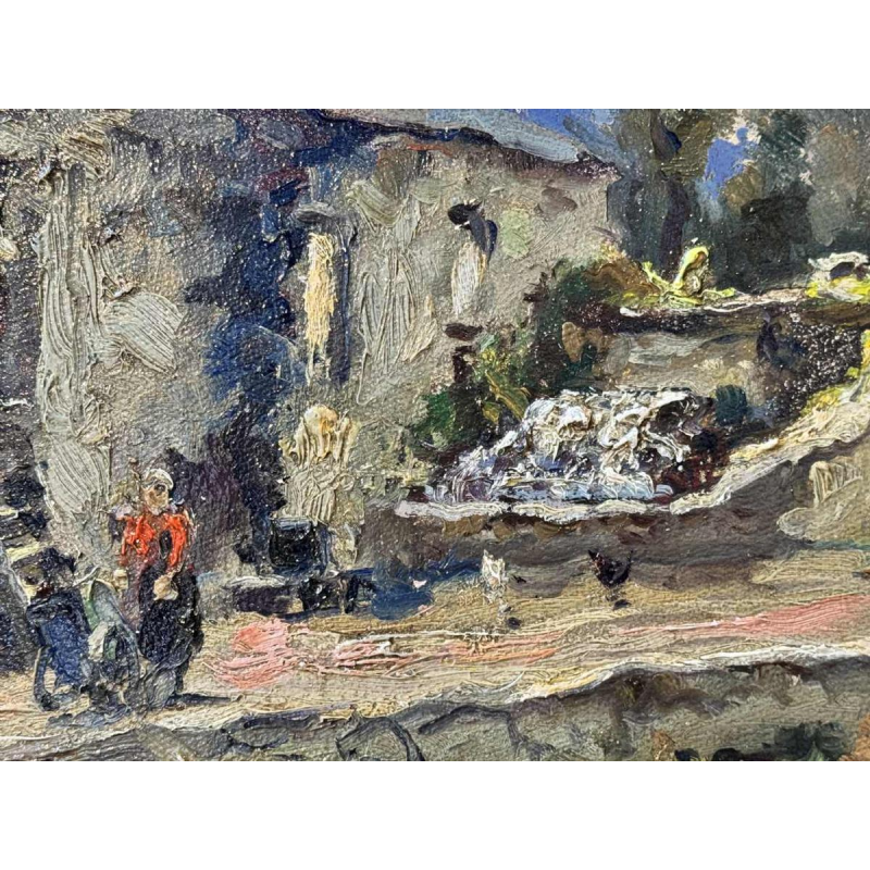 Albert DANDOY «  Old mill in Goyet 1945 » painting oil on canvas