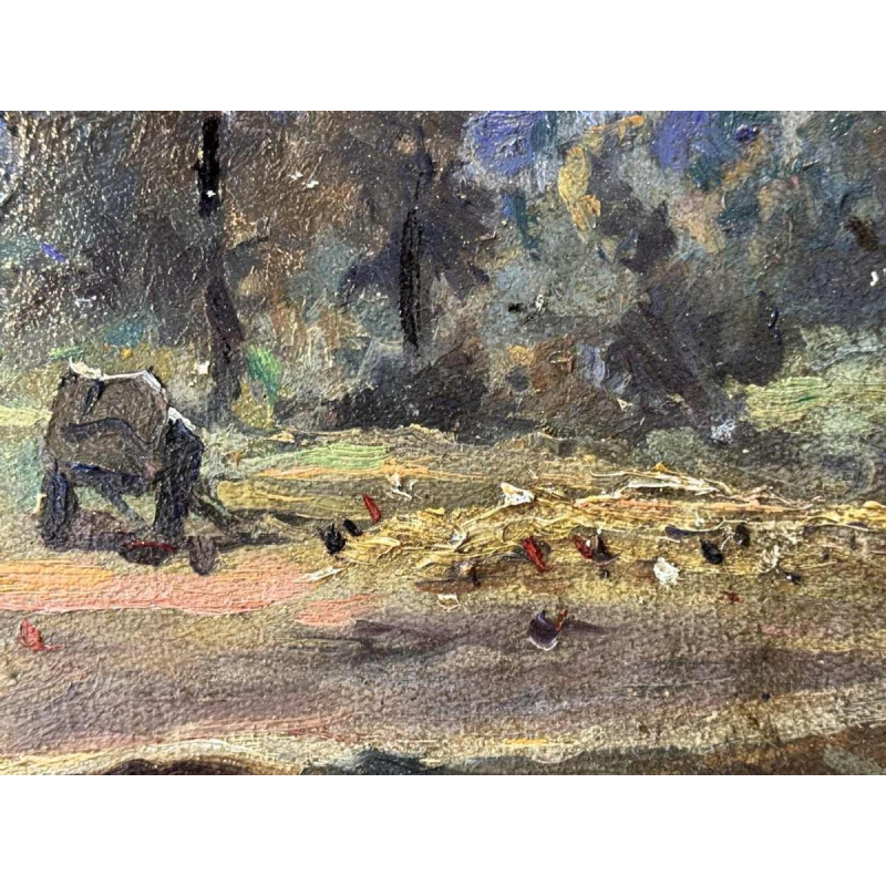 Albert DANDOY « Oude molen in Goyet 1945 » schilderij olie op doek