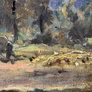 Albert DANDOY « Oude molen in Goyet 1945 » schilderij olie op doek