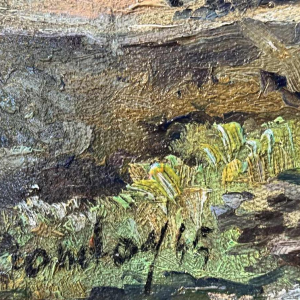 Albert DANDOY « Vieux moulin à Goyet 1945» peinture huile sur toile