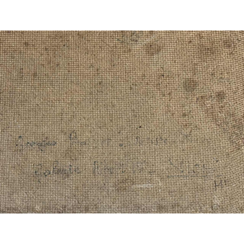 Georges BAFFERT "Mediterranean landscape 1955- Castel of Mandelieu la Napoule » oil on panel