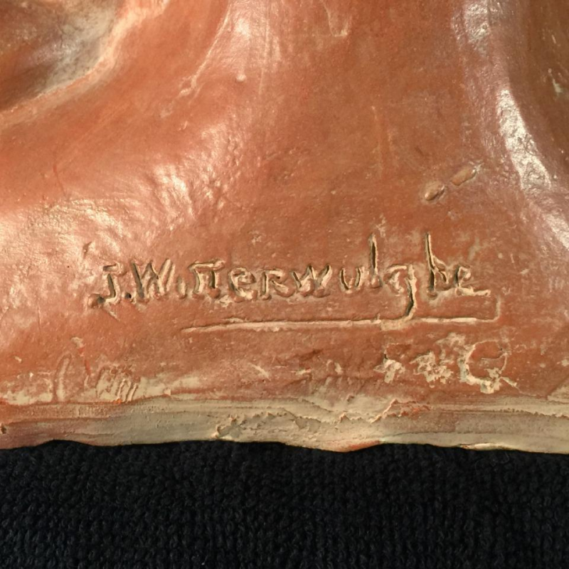 Joseph Witterwulghe "Abundance & Putti", Art Deco terracotta sculpture, 1925