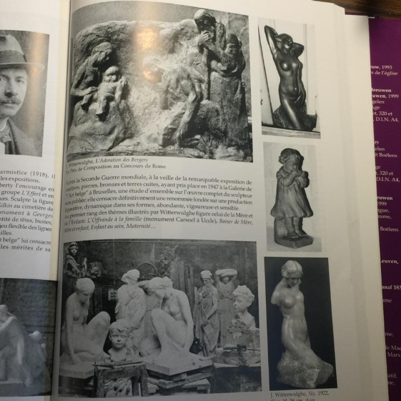 Joseph Witterwulghe "Overvloed & Putti", terracotta beeldhouwkunst Art Deco 1925