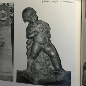 Joseph Witterwulghe " Abondance & Putti ", sculpture Art Deco terre cuite, 1925