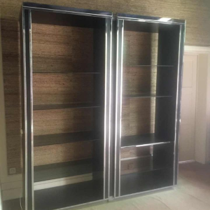 Willy Rizzo voor Mario Sabot, grote boekenplank plank backlit, 1970